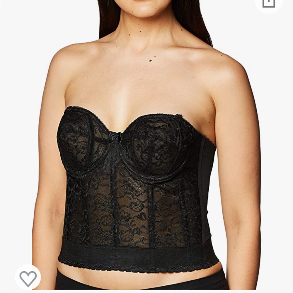 Goddess Women's Lace Bustier Bra #GD0689 Black 42D